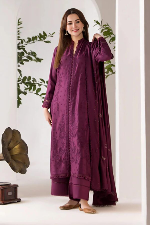Embroidered Dhanak by Riwa Collection