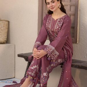 Embroidered Dhanak by Riwa Collection