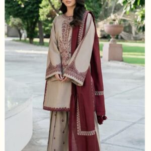 Embroidered Dhanak by Riwa Collection