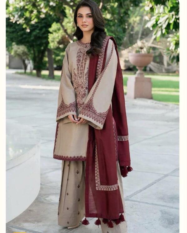 Embroidered Dhanak by Riwa Collection